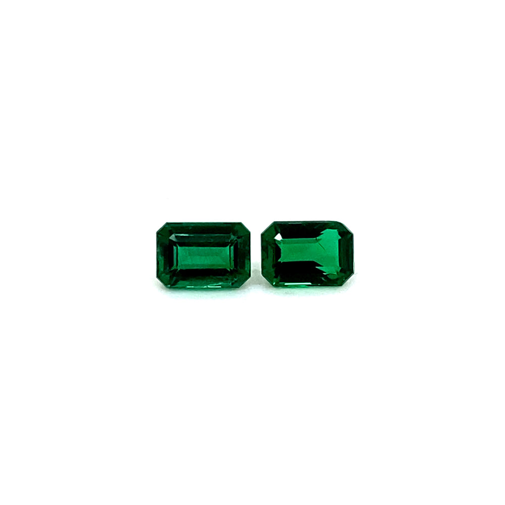 6.90x4.80x3.50mm Octagon Emerald Pair (2 pc 1.74 ct)