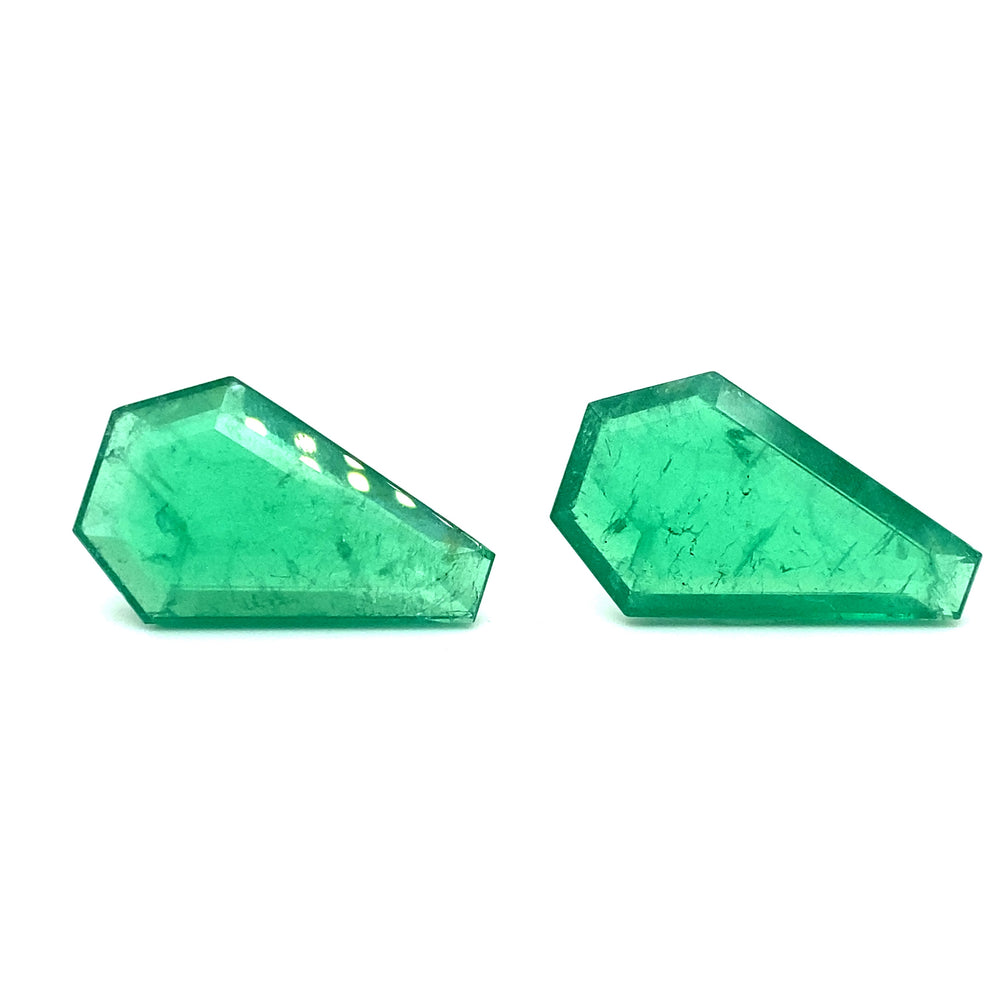 34.78x21.50x7.71mm Fancy Cut Emerald (2 pc 75.82 ct)