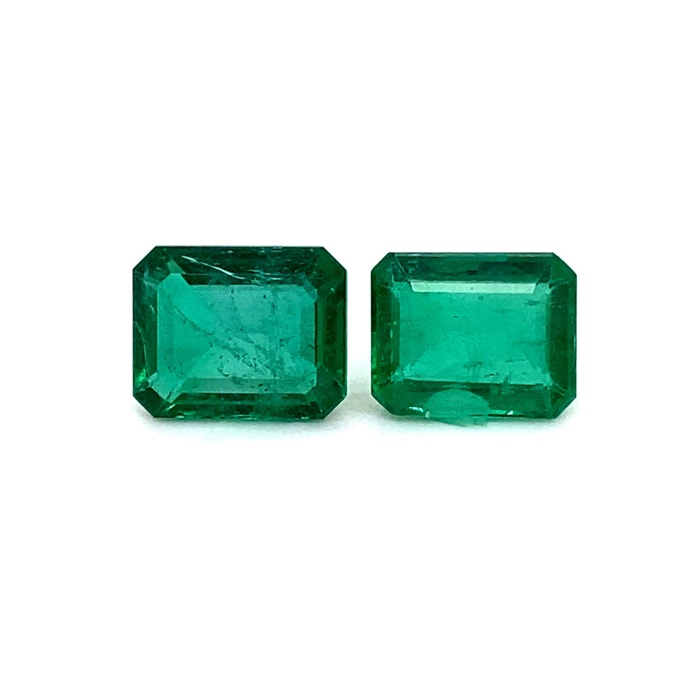 10.70x8.60x4.90mm Octagon Emerald Pair (2 pc 6.83 ct)