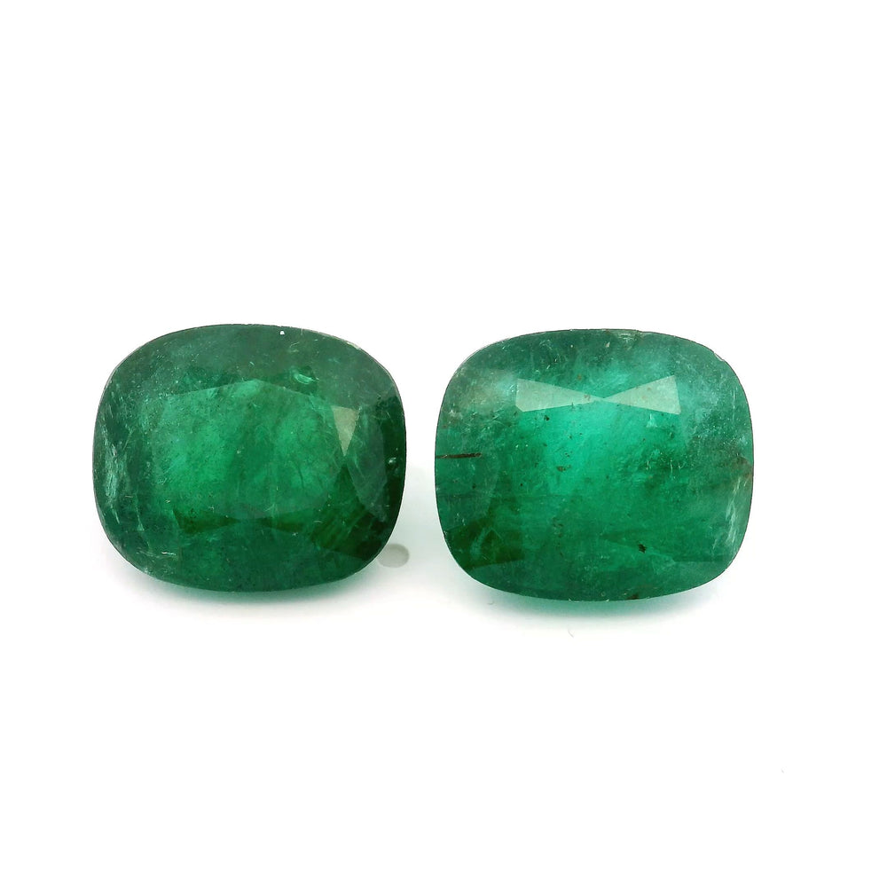 14.40x12.60x8.50mm Cushion Emerald (2 pc 20.23 ct)