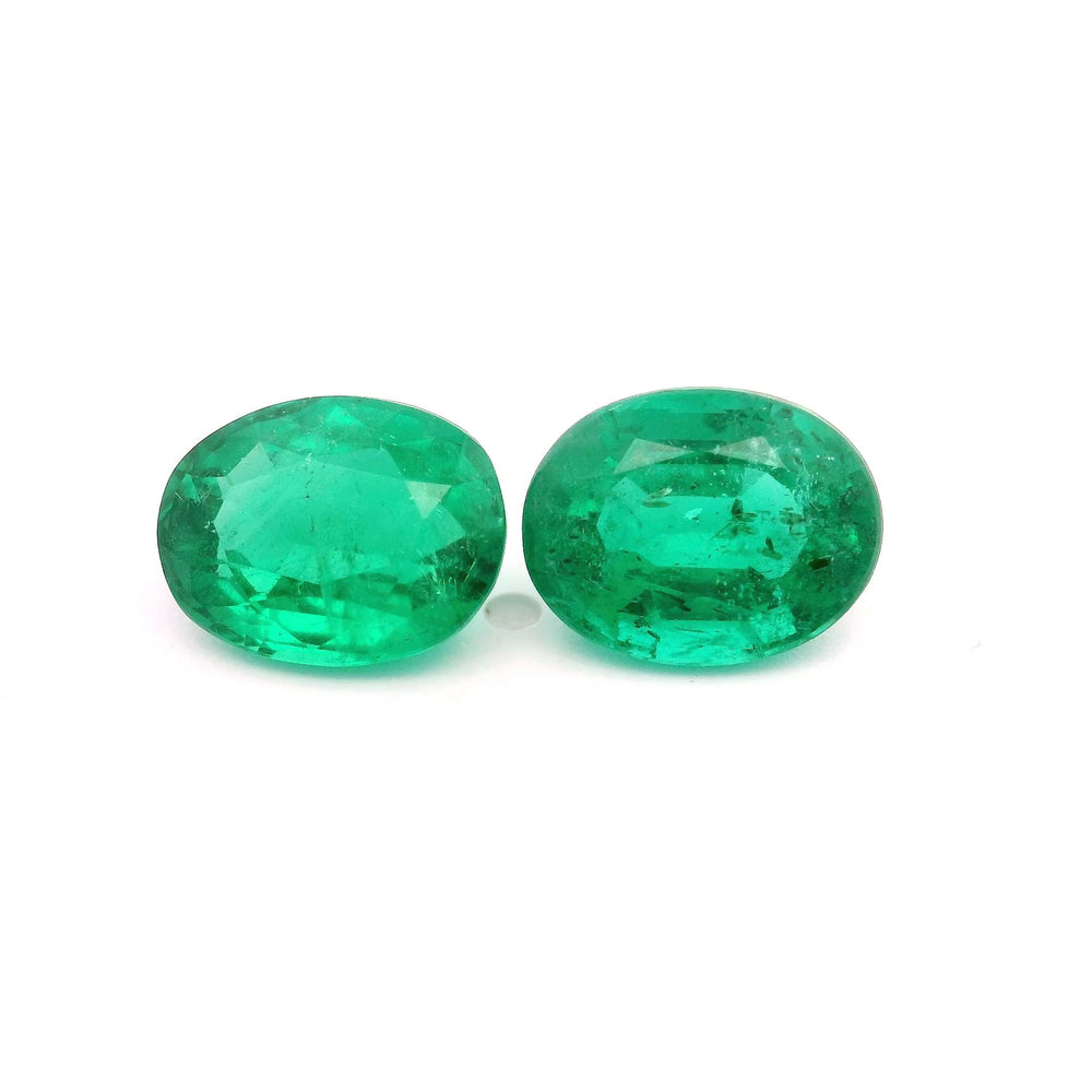 9.20x7.10x0.00mm Oval Emerald (2 pc 4.26 ct)