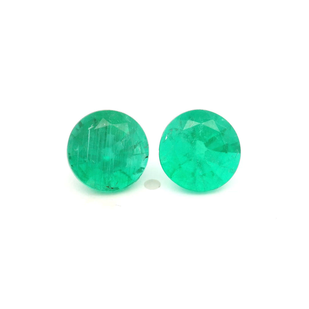 7.70x5.60x5.50mm Round Emerald (2 pc 3.22 ct)