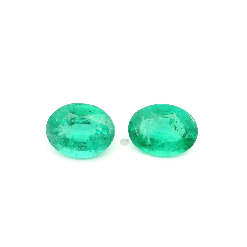 10.92x8.63x0.00mm Oval Emerald (2 pc 6.24 ct)