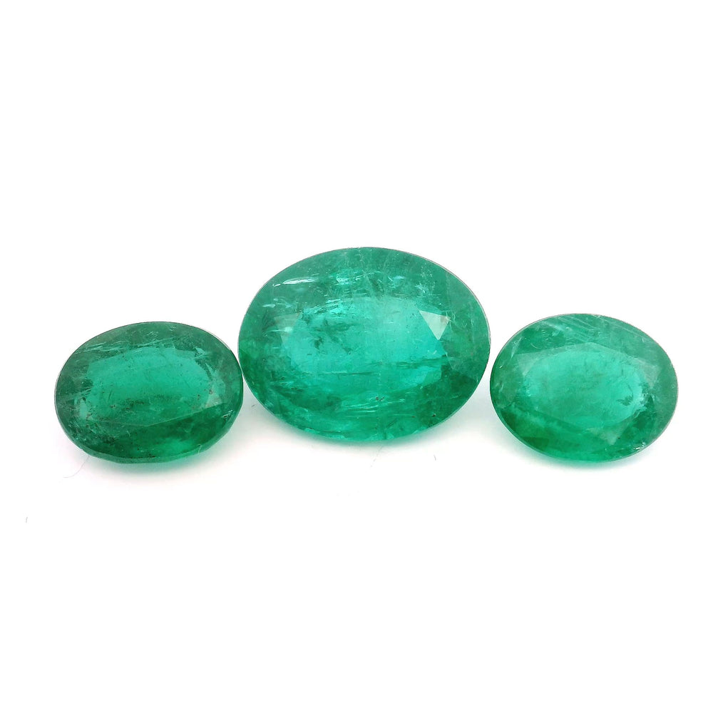 14.96x11.44x0.00mm Oval Emerald (3 pc 13.27 ct)