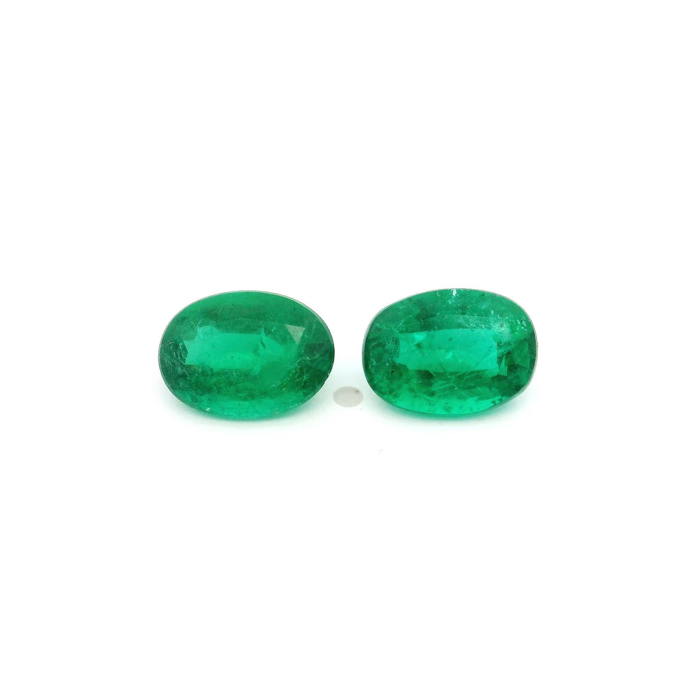 9.00x6.55x0.00mm Oval Emerald (2 pc 3.49 ct)