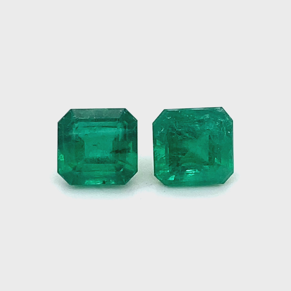 
                  
                    Load and play video in Gallery viewer, Octagon Emerald (2 pc 6.08 ct)
                  
                