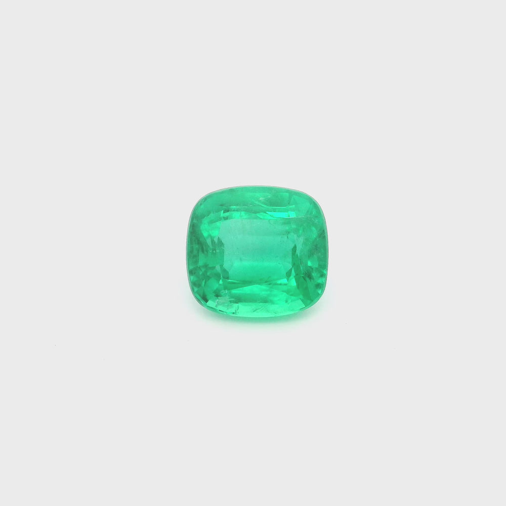 
                  
                    Load and play video in Gallery viewer, 10.54x9.78x6.81mm Cushion Emerald (1 pc 4.80 ct)
                  
                