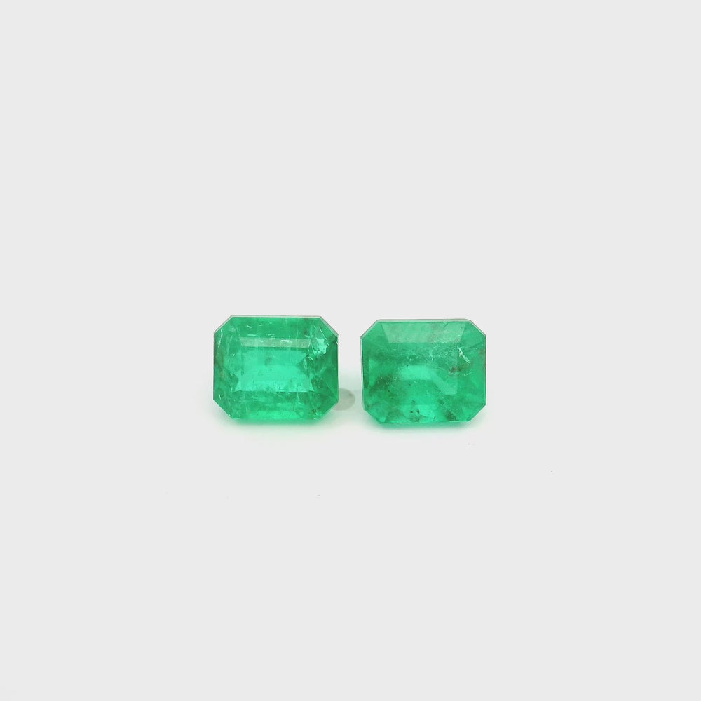 
                  
                    Load and play video in Gallery viewer, 5.91x4.89x0.00mm Octagon Emerald (2 pc 1.86 ct)
                  
                