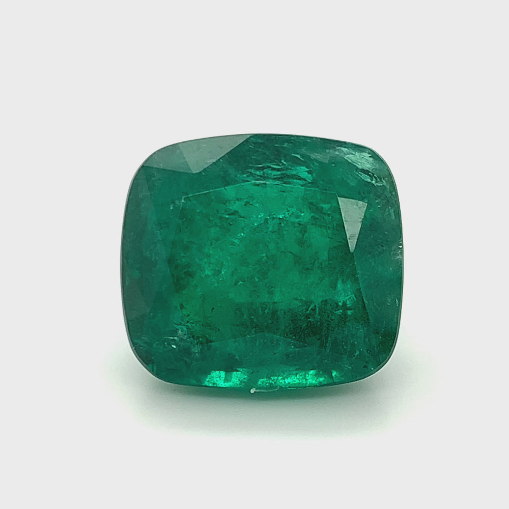 
                  
                    Load and play video in Gallery viewer, 23.00x19.00x0.00mm Cushion Emerald (1 pc 50.75 ct)
                  
                