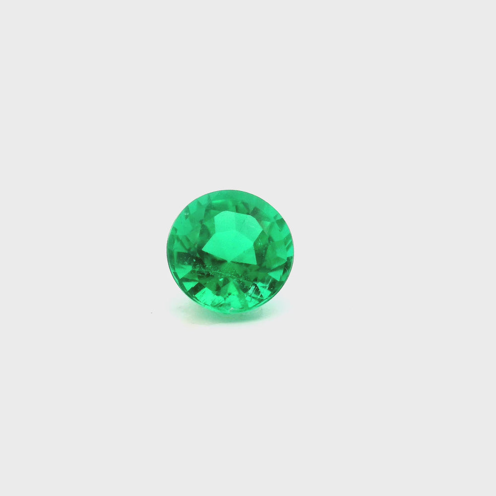 
                  
                    Load and play video in Gallery viewer, 6.57x6.60x4.79mm Round Emerald (1 pc 1.14 ct)
                  
                