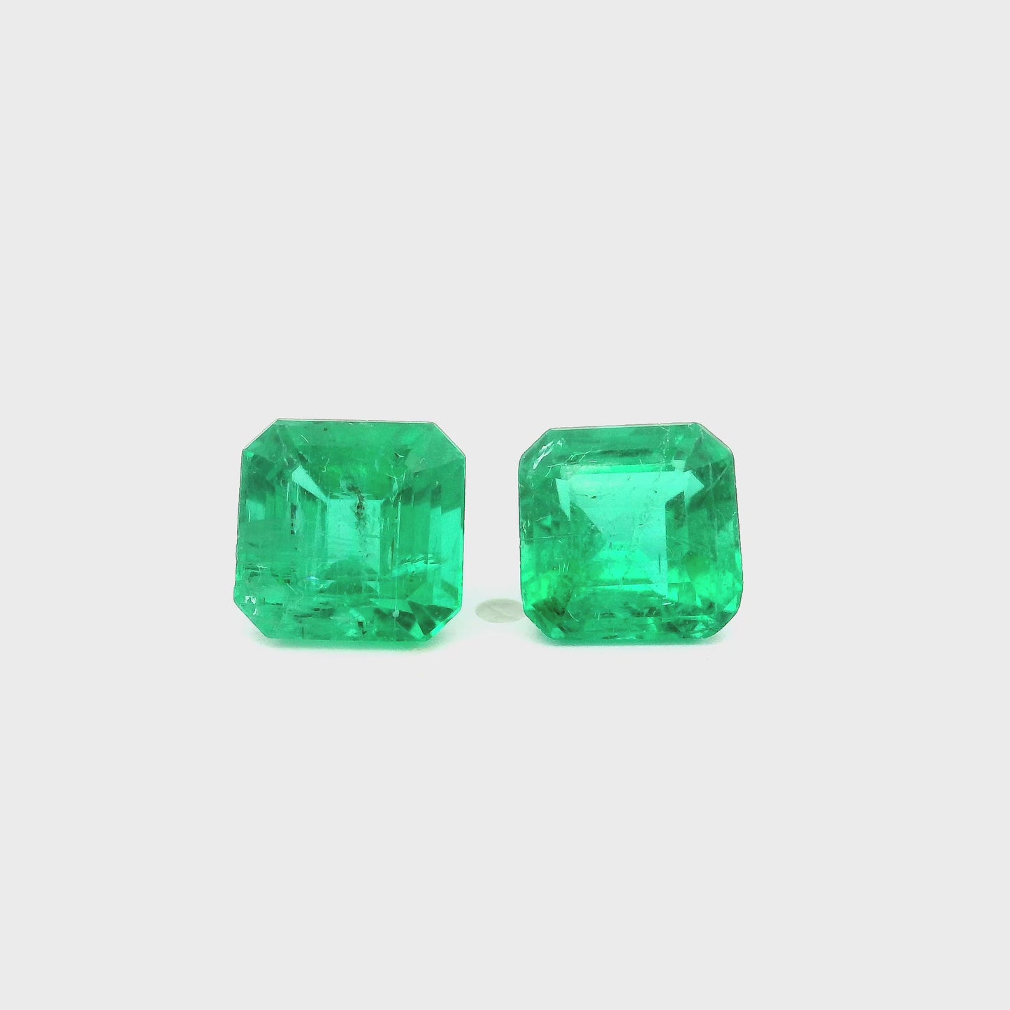 
                  
                    Load and play video in Gallery viewer, Octagon Emerald (2 pc 2.87 ct)
                  
                