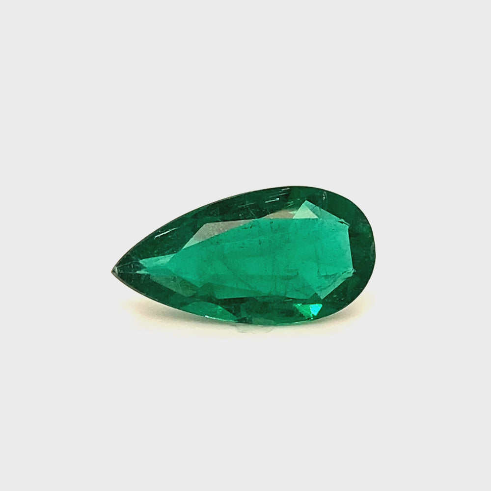 
                  
                    Load and play video in Gallery viewer, 23.45x12.21x6.16mm Pear-shaped Emerald (1 pc 10.20 ct)
                  
                