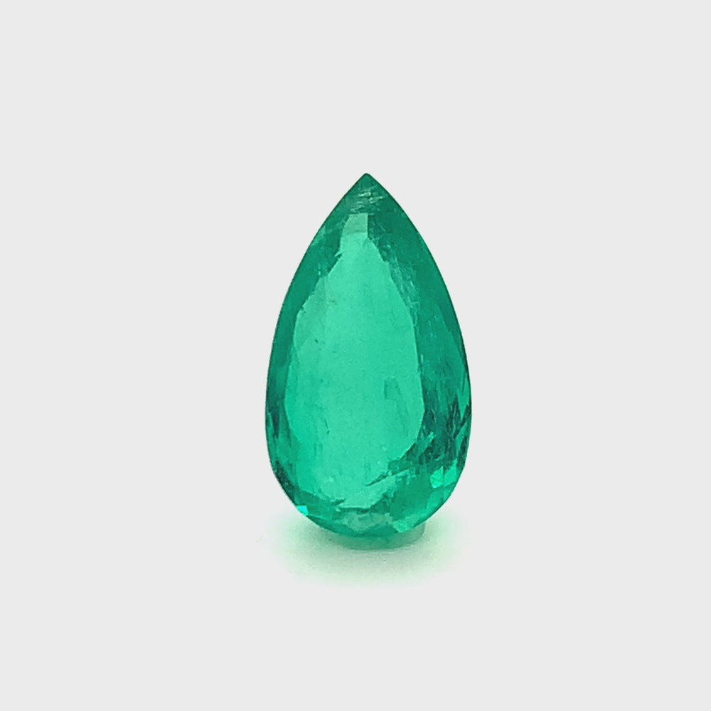
                  
                    Load and play video in Gallery viewer, 21.97x12.45x8.75mm Pear-shaped Emerald (1 pc 13.64 ct)
                  
                