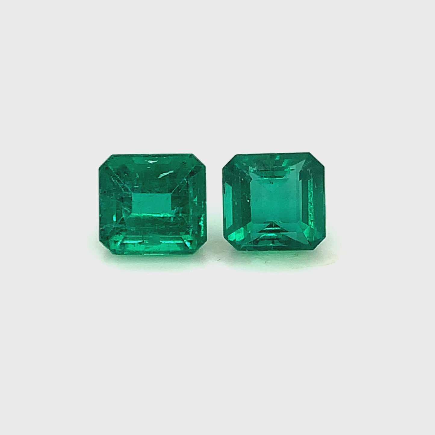 10.09x9.63x6.71mm Octagon Emerald Pair (2 pc 10.09 ct)