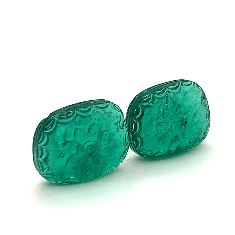 
                  
                    21.61x16.46x6.89mm Carving Emerald Pair (2 pc 42.19 ct)
                  
                