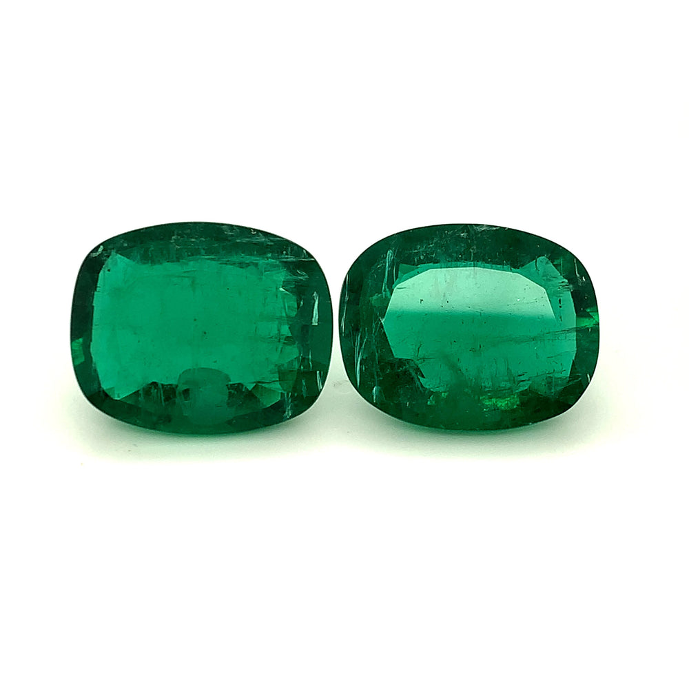 25.02x20.05x9.60mm Cushion Emerald (2 pc 62.44 ct)