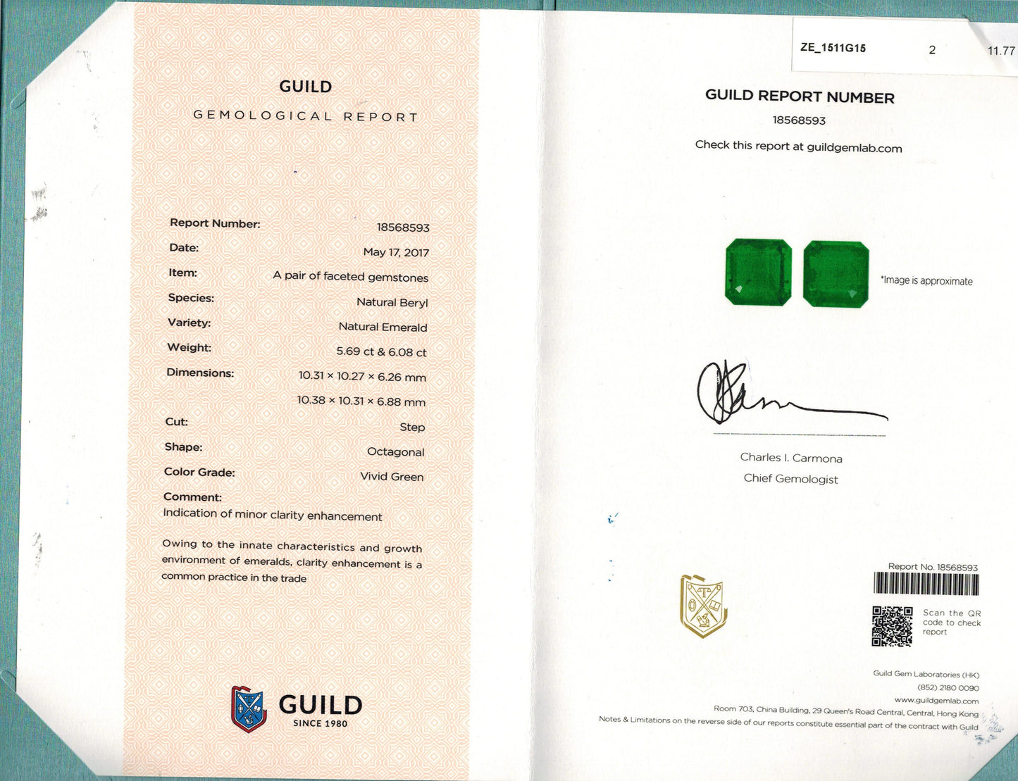 
                  
                    10.31x10.27x6.26mm Octagon Emerald (2 pc 11.77 ct)
                  
                