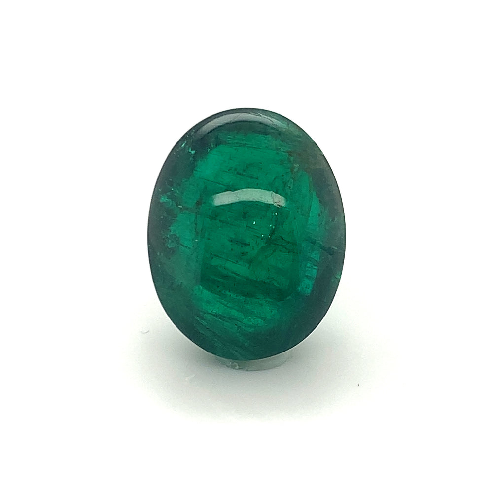 21.86x17.14x12.44mm Cab Oval Emerald (1 pc 32.88 ct)