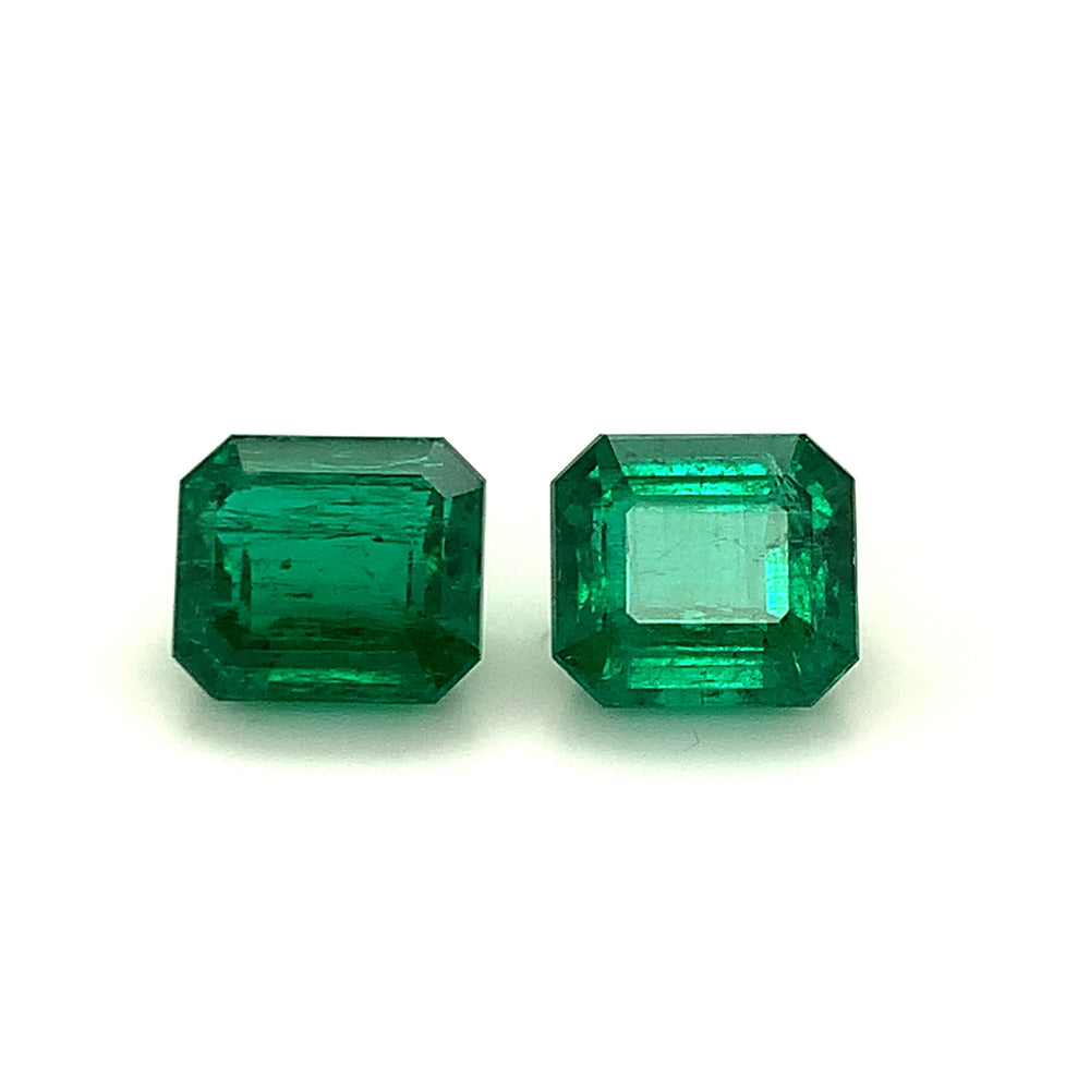 11.08x10.02x7.42mm Octagon Emerald (2 pc 12.07 ct)