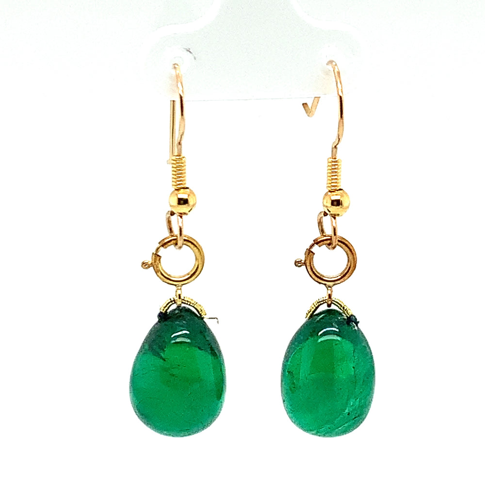 15.39x10.19x10.87mm Drop Emerald Pair (2 pc 25.02 ct)