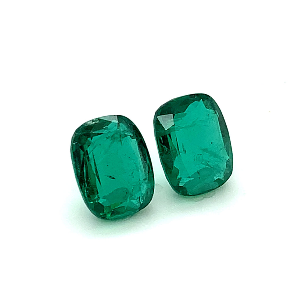 13.01x10.01x5.67mm Cushion Emerald (2 pc 11.69 ct)