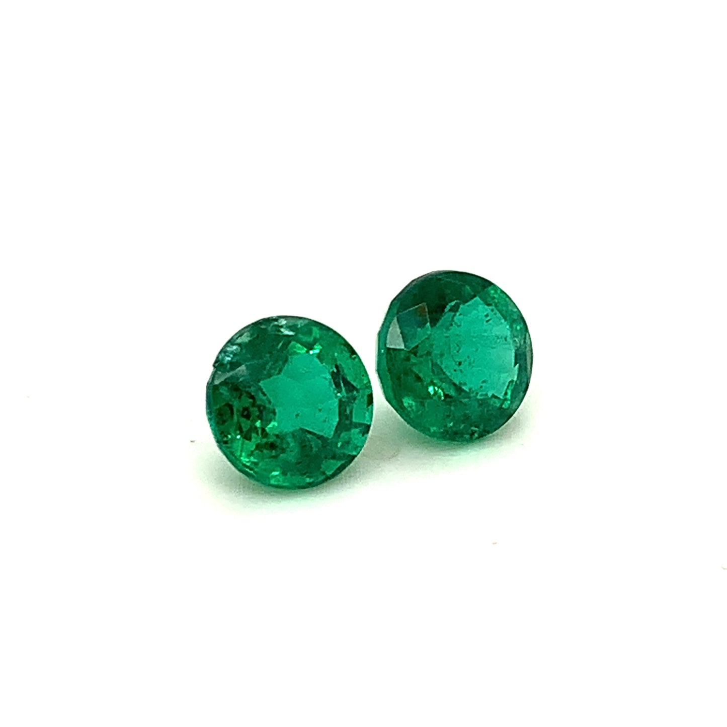 
                  
                    7.76x7.84x5.49mm Round Emerald Pair (2 pc 3.89 ct)
                  
                