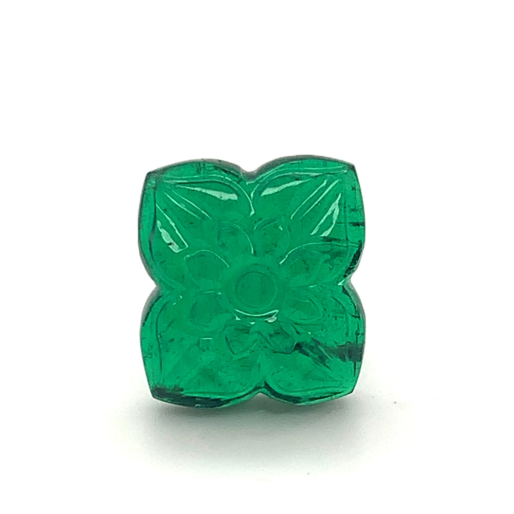 15.74x14.24x6.27mm Carving Emerald (1 pc 13.20 ct)