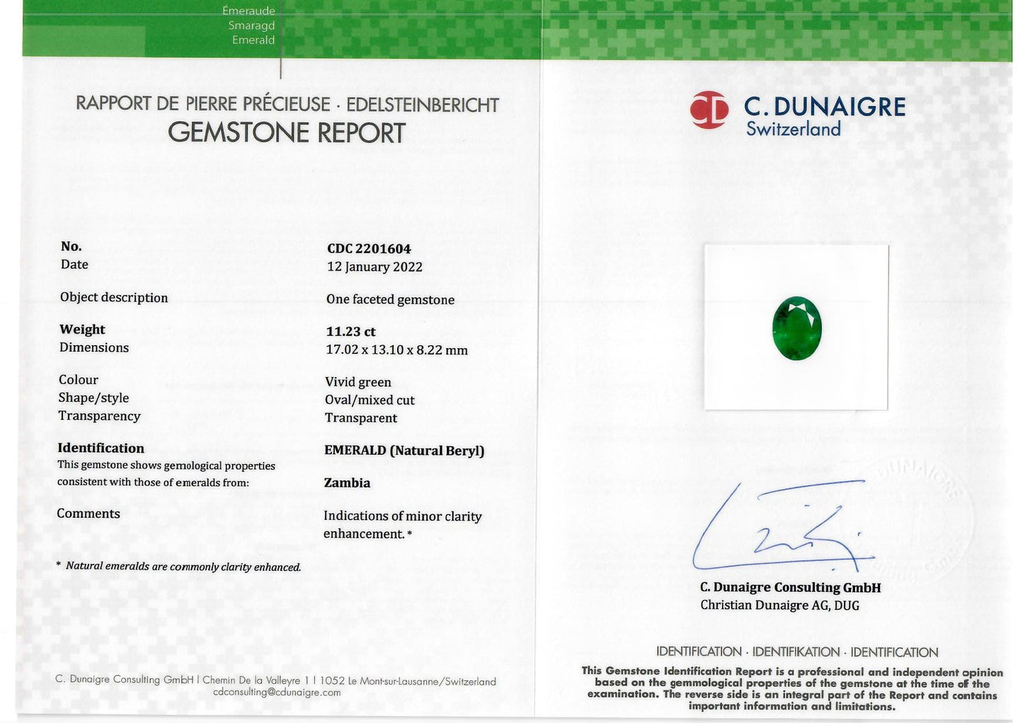 17.02x13.10x8.22mm Oval Emerald (2 pc 22.94 ct)