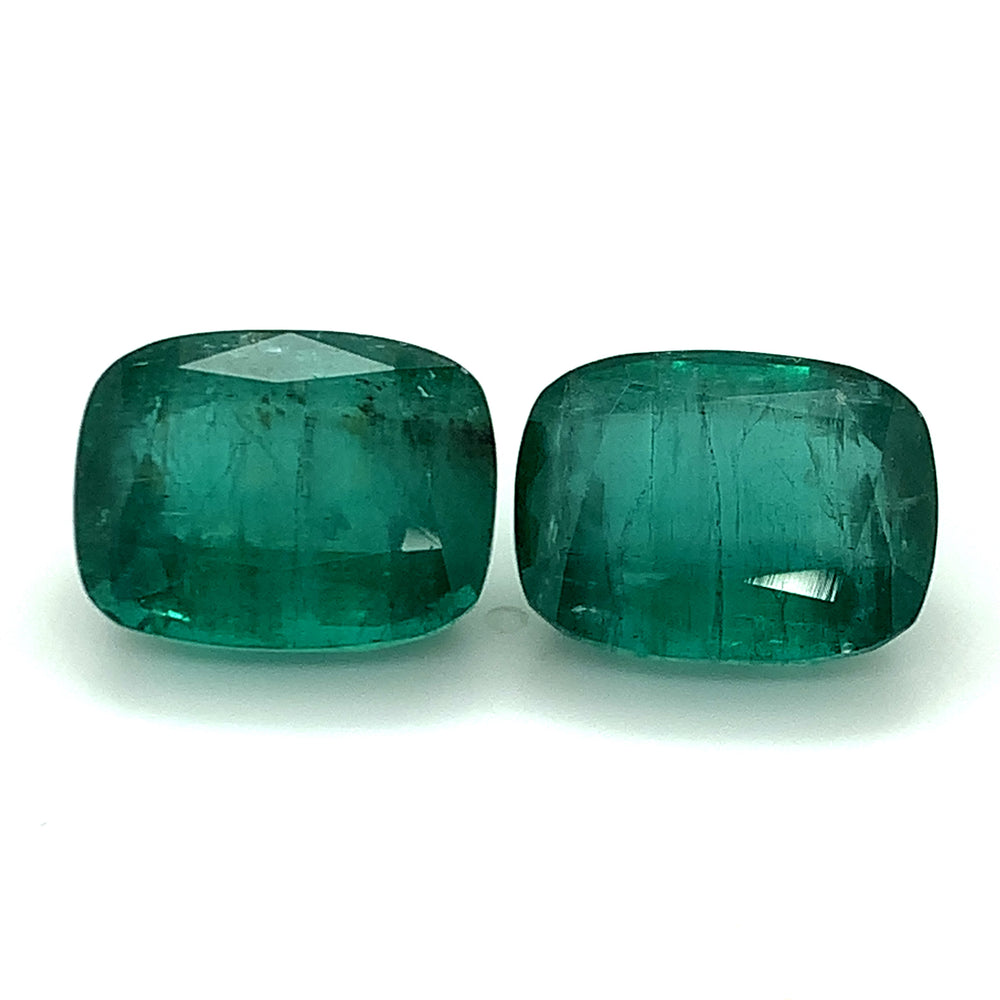 19.30x15.00x0.00mm Cushion Emerald (2 pc 43.76 ct)