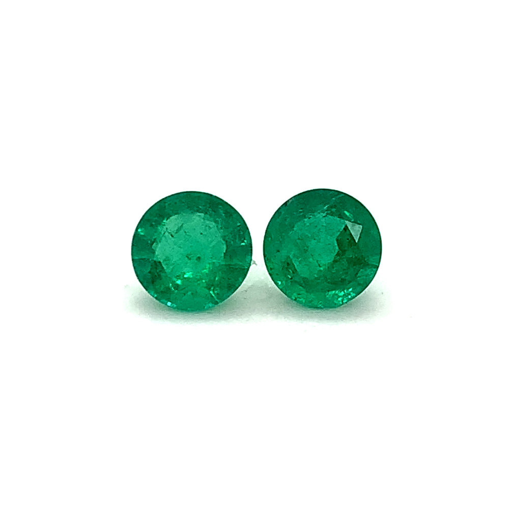 7.50x0.00x0.00mm Round Emerald (2 pc 2.80 ct)
