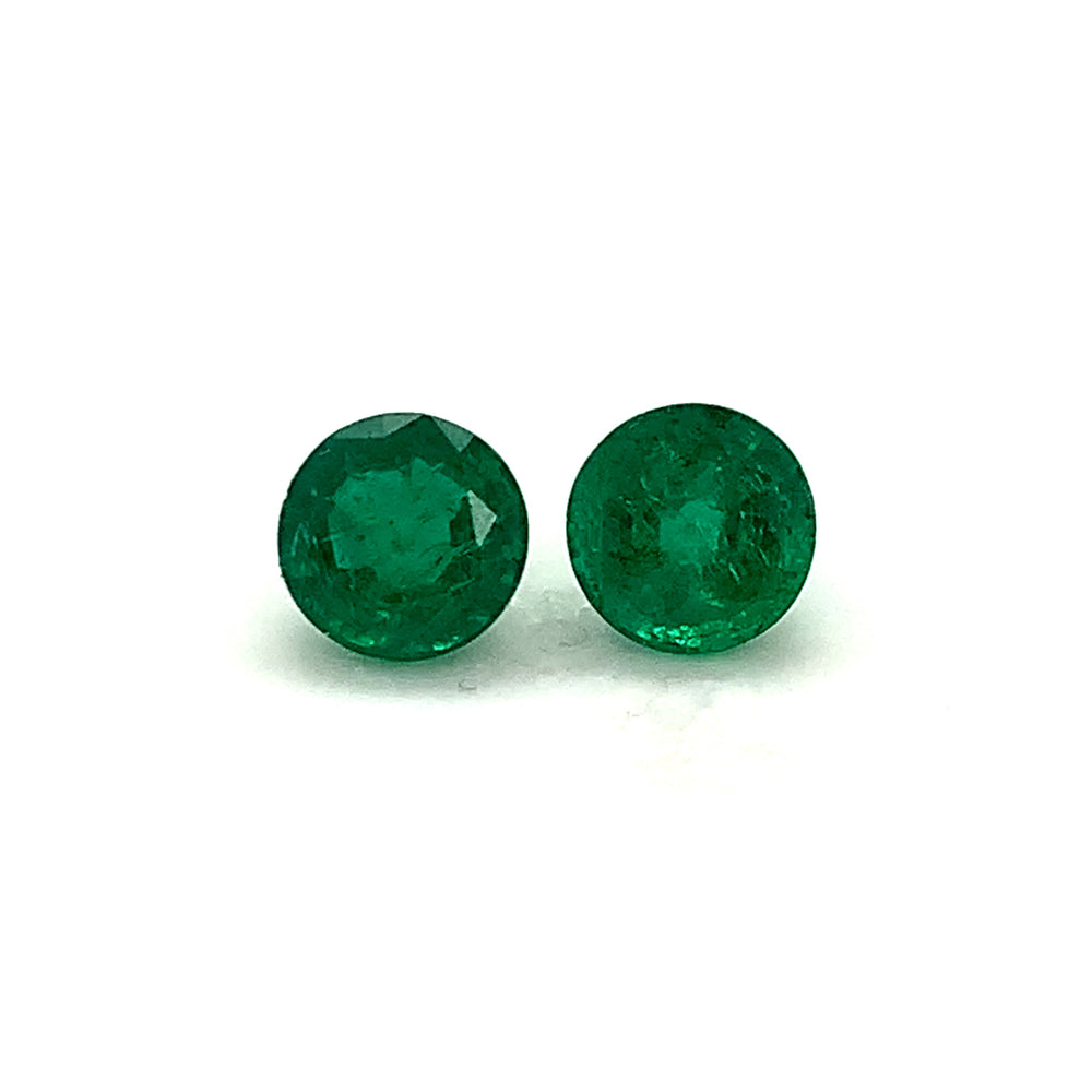 7.50x0.00x0.00mm Round Emerald (2 pc 3.12 ct)