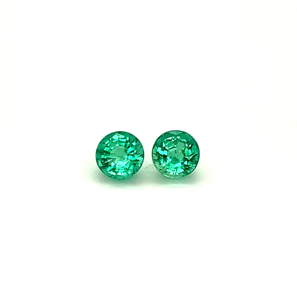 6.30x0.00x0.00mm Round Emerald (2 pc 2.26 ct)