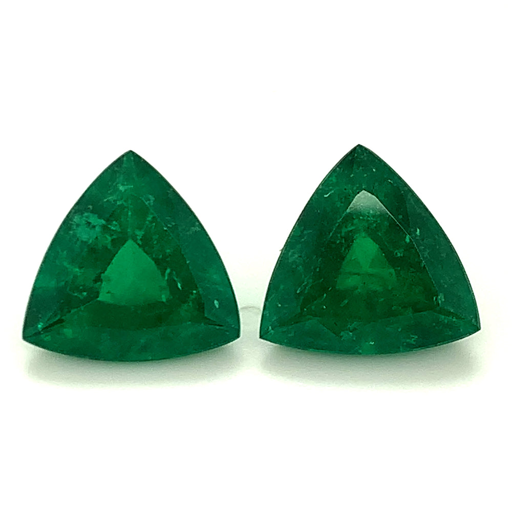 14.30x0.00x0.00mm Trillion Emerald (2 pc 15.06 ct)