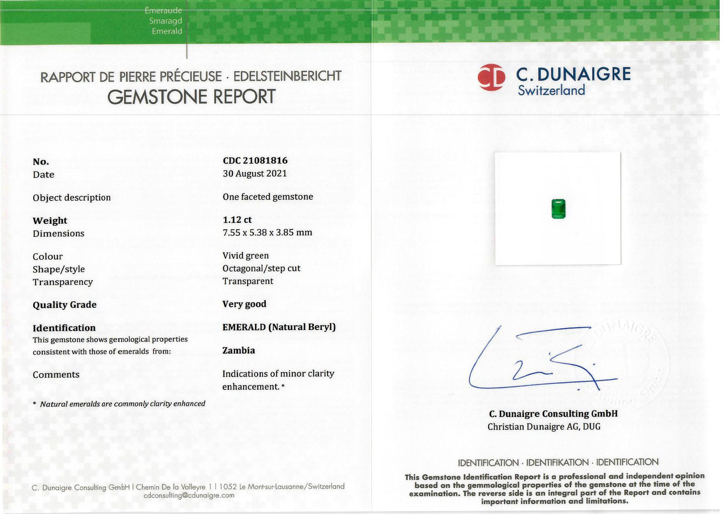 
                  
                    7.55x5.38x3.85mm Octagon Emerald (1 pc 1.12 ct)
                  
                