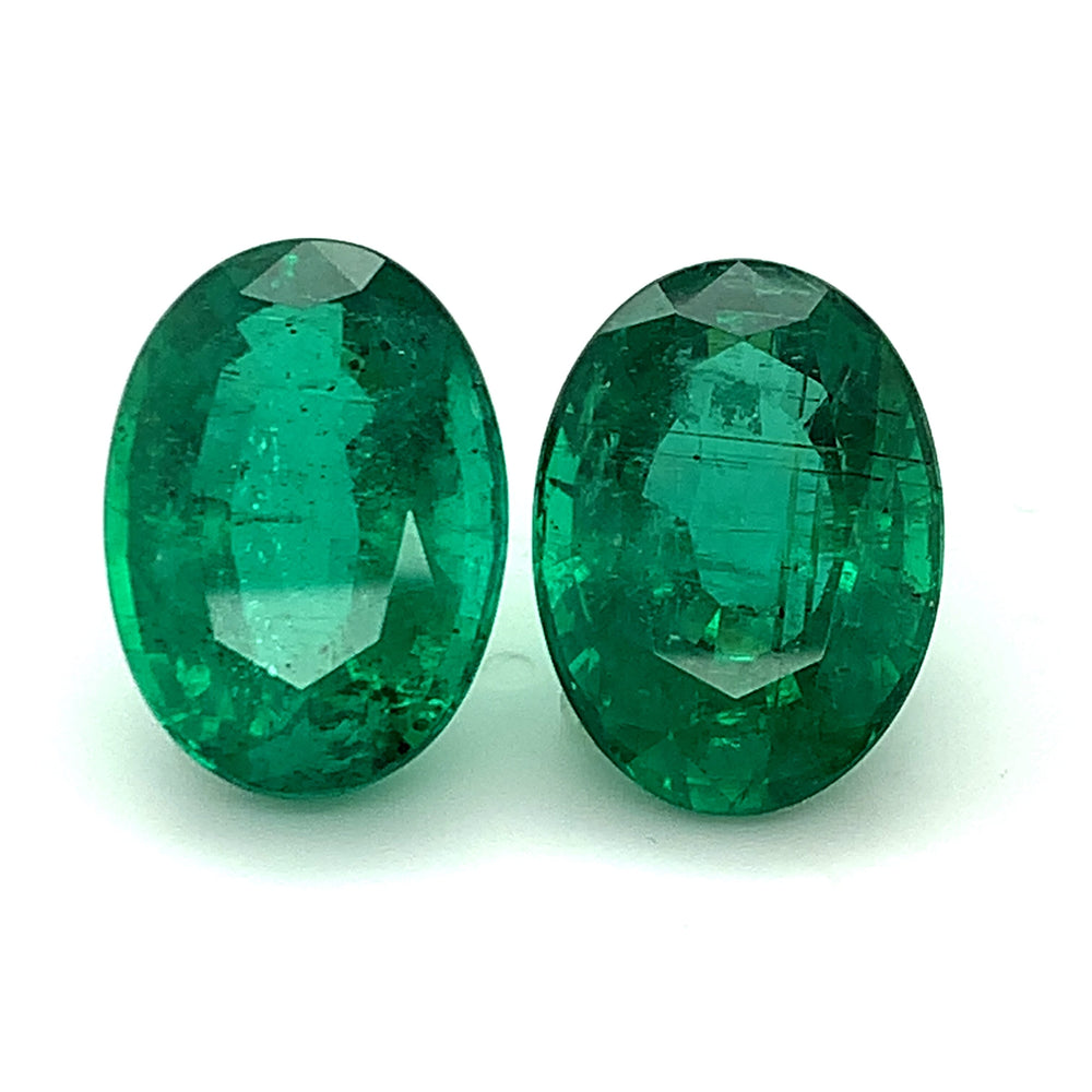 20.02x14.36x9.68mm Oval Emerald (2 pc 34.59 ct)