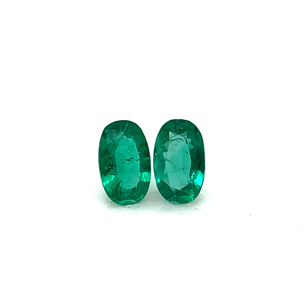 9.00x5.50x0.00mm Oval Emerald (2 pc 2.66 ct)