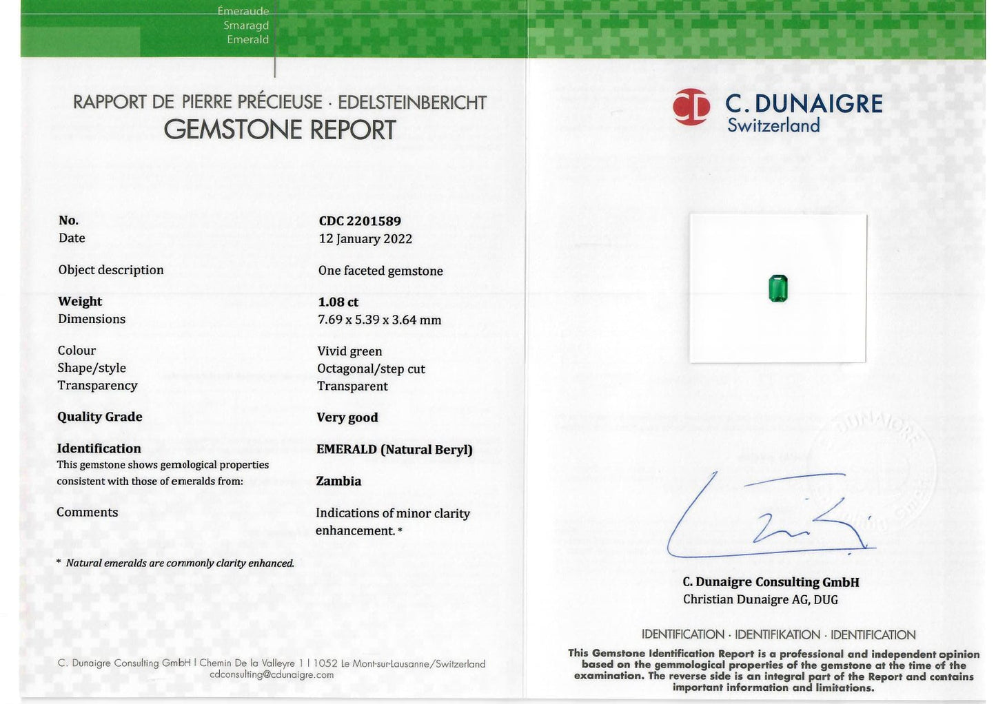7.69x5.39x3.64mm Octagon Emerald (2 pc 2.24 ct)