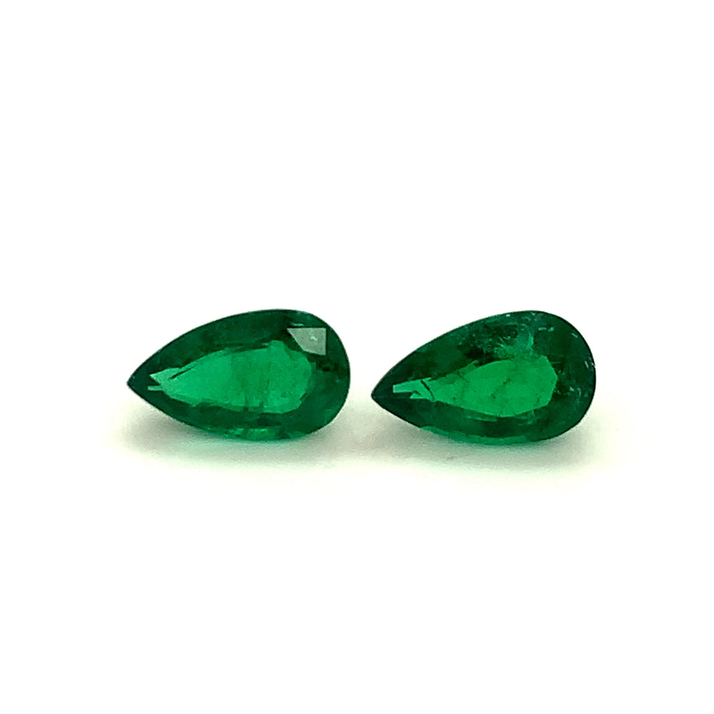 12.65x7.35x5.02mm Pear-shaped Emerald (2 pc 5.23 ct)