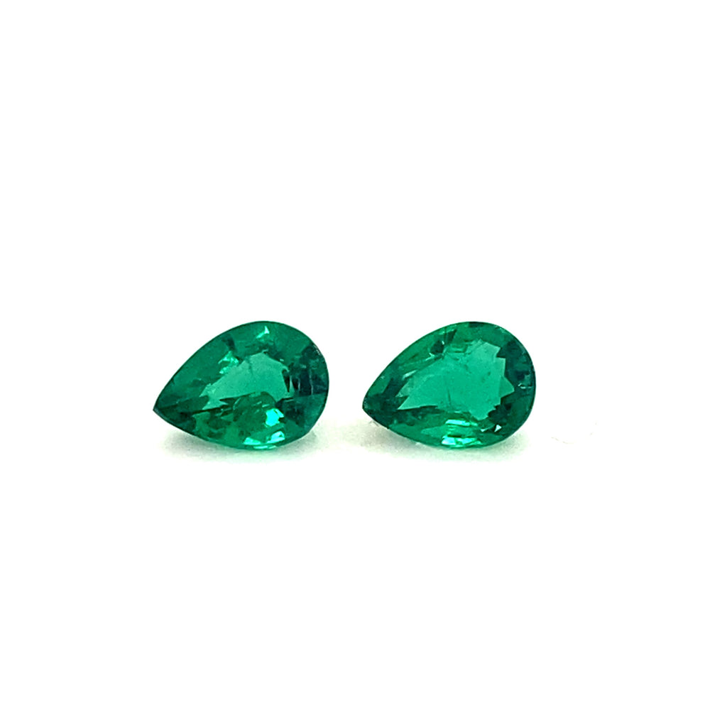 8.93x6.43x0.00mm Pear-shaped Emerald (2 pc 2.52 ct)