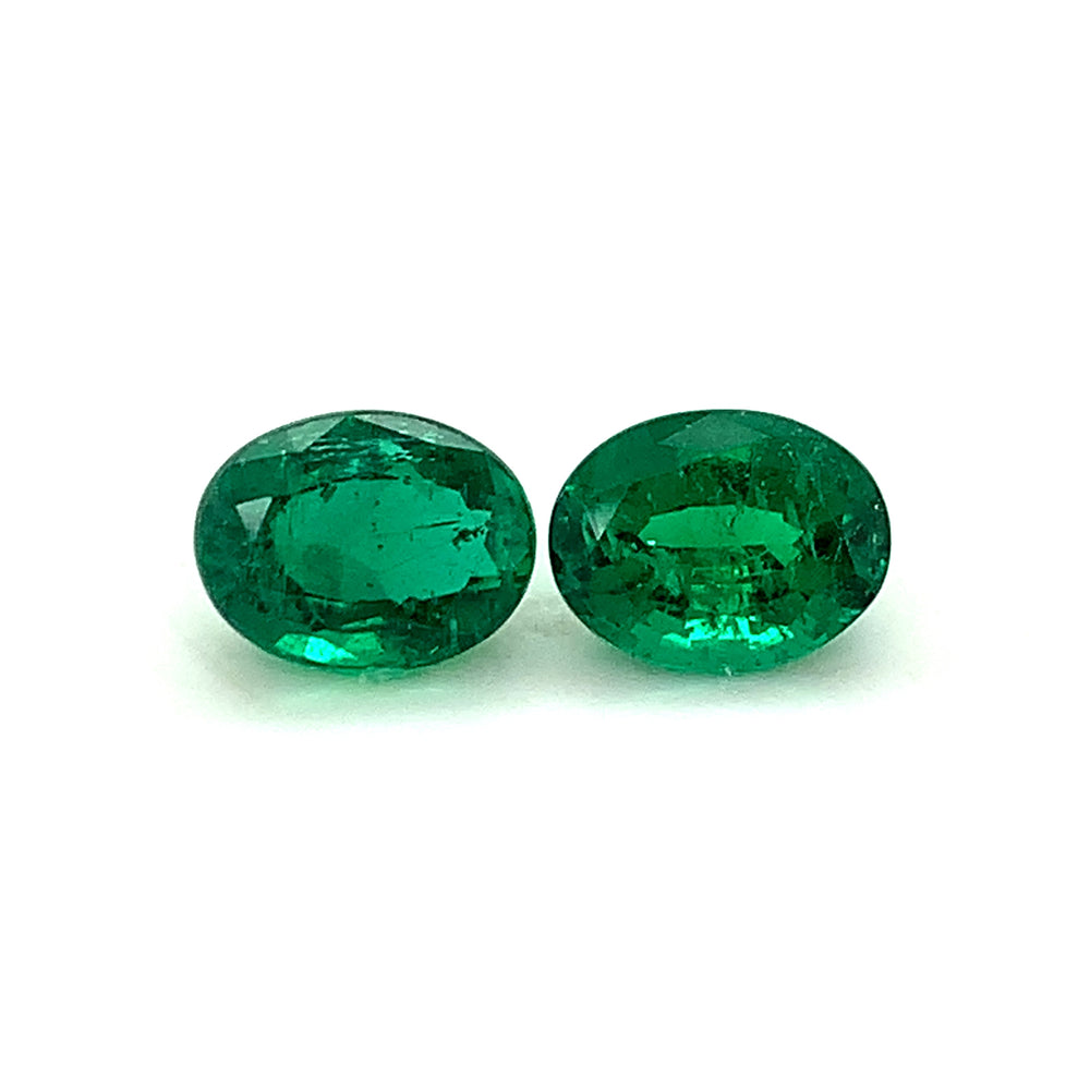 8.90x6.90x0.00mm Oval Emerald (2 pc 3.58 ct)