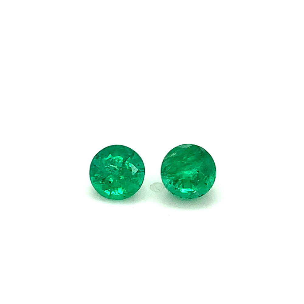 7.34x7.37x5.64mm Round Emerald (2 pc 2.88 ct)
