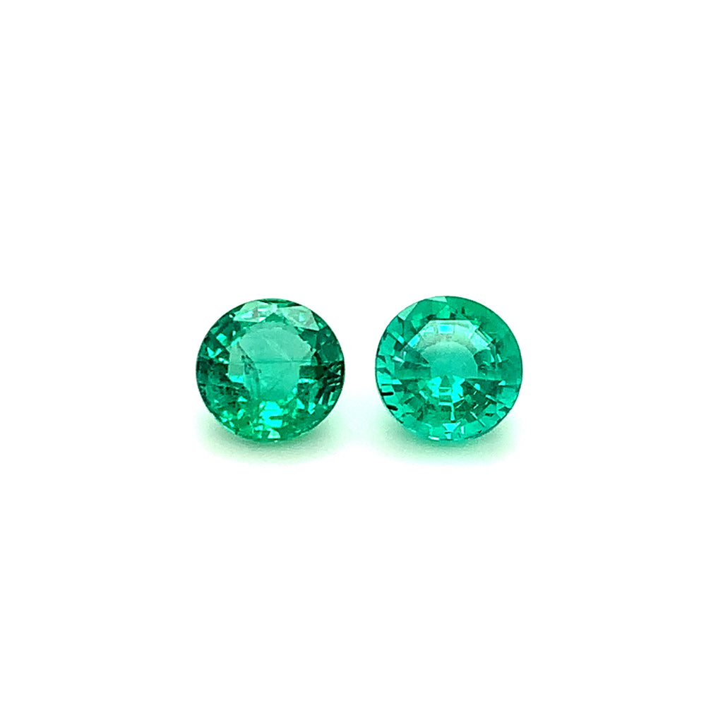 9.32x9.39x6.29mm Round Emerald (2 pc 5.90 ct)