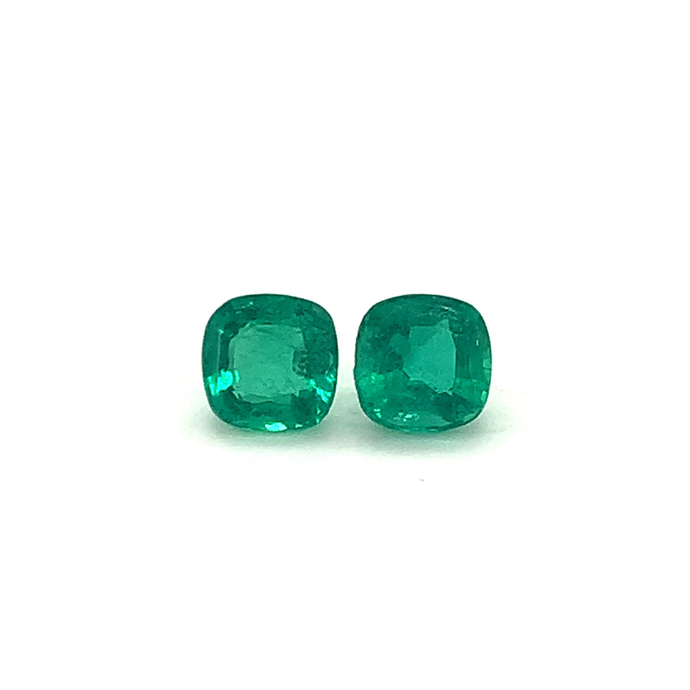6.48x6.47x3.81mm Cushion Emerald (2 pc 2.26 ct)