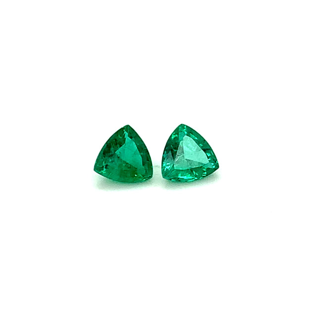 7.41x7.24x4.06mm Trillion Emerald (2 pc 2.24 ct)