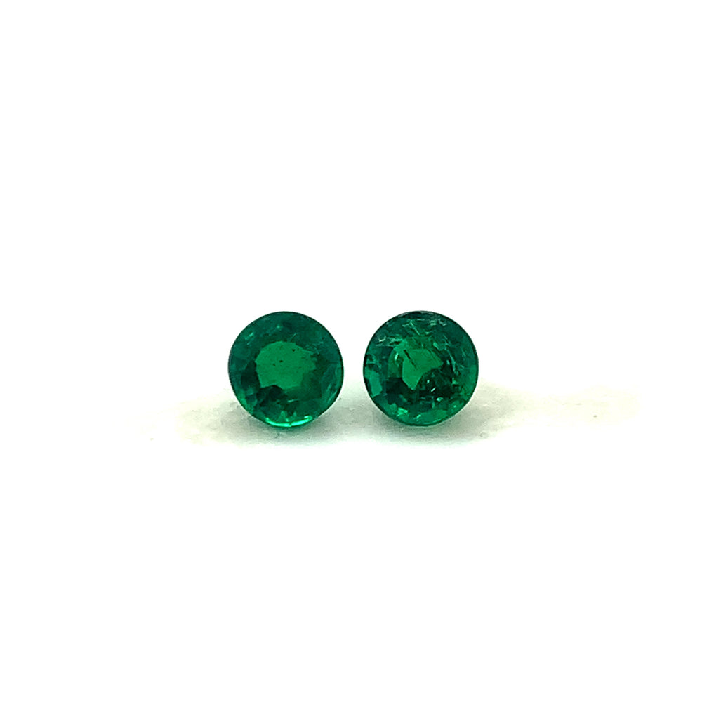 6.70x0.00x0.00mm Round Emerald (2 pc 2.26 ct)