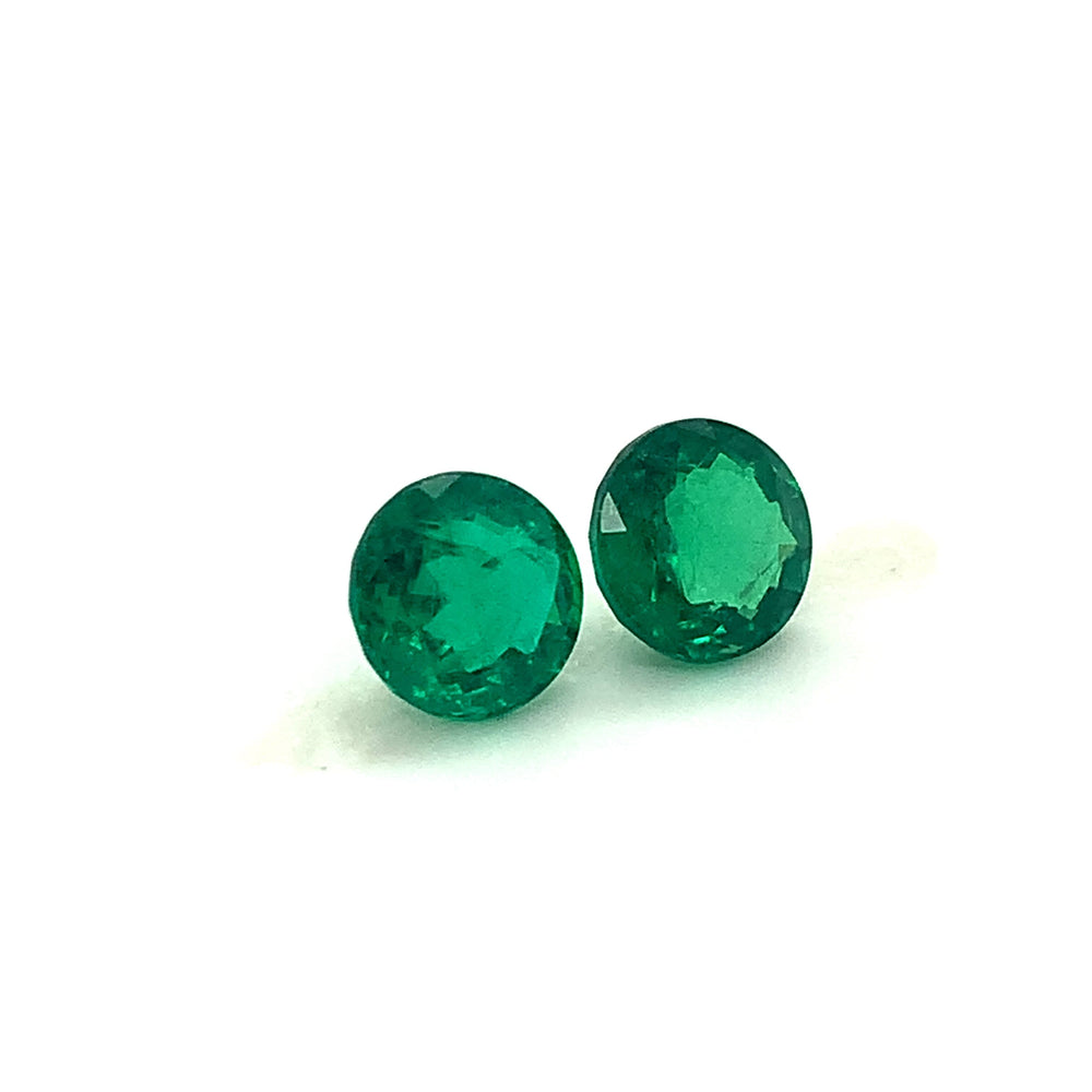 9.00x0.00x0.00mm Round Emerald (2 pc 5.83 ct)