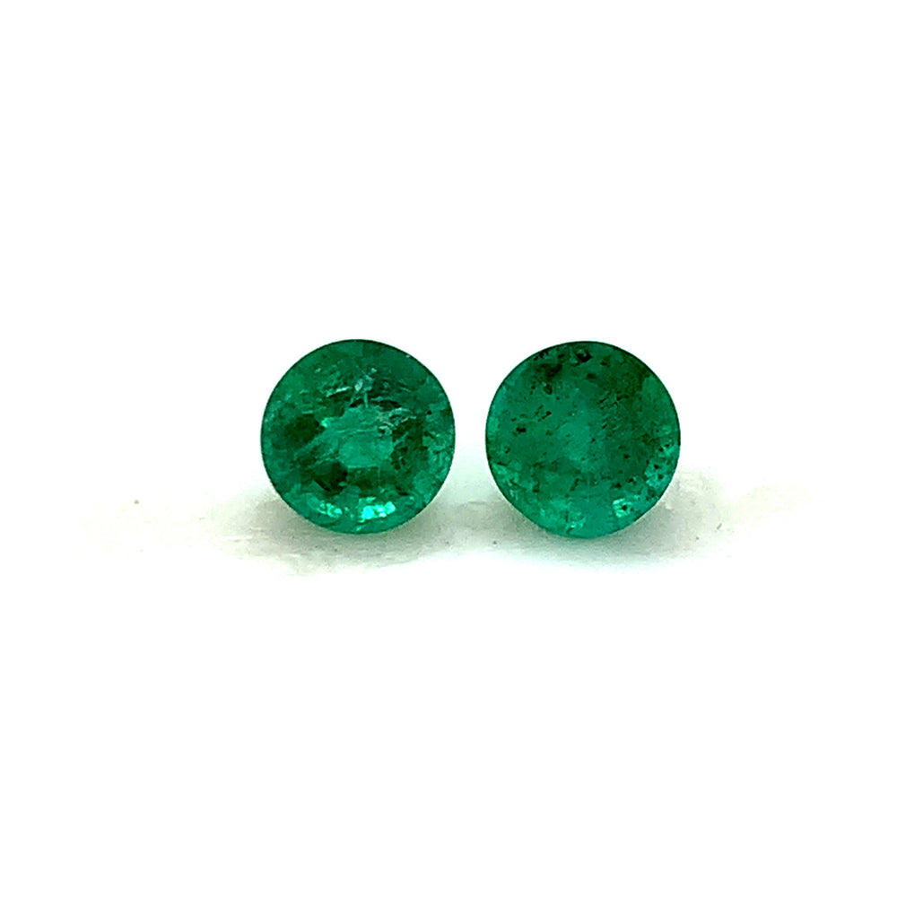 7.95x0.00x0.00mm Round Emerald (2 pc 3.46 ct)