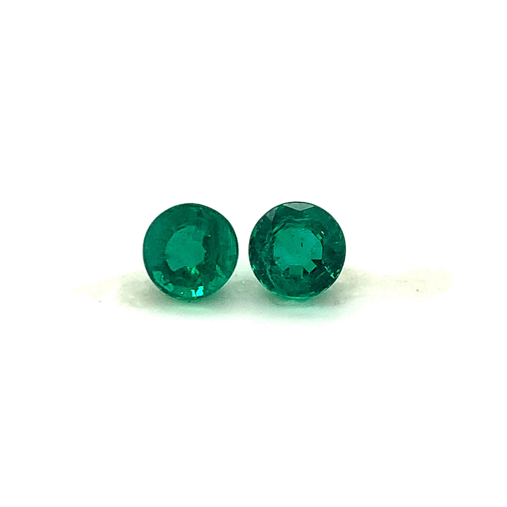 7.80x0.00x0.00mm Round Emerald (2 pc 4.19 ct)