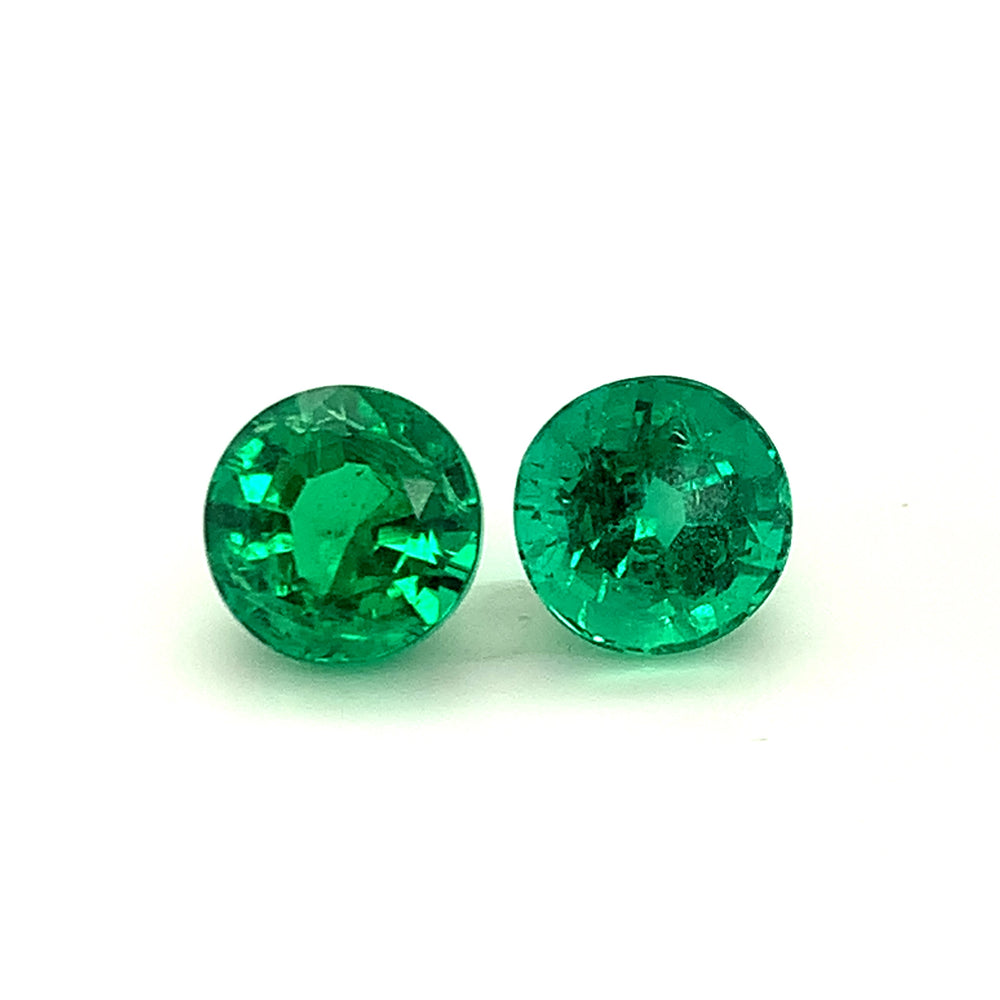 Round Emerald (2 pc 4.18 ct)