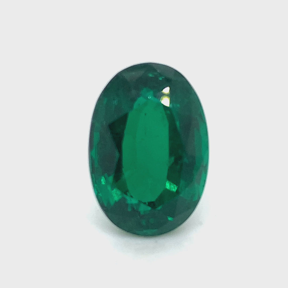 
                  
                    Load and play video in Gallery viewer, 21.01x14.61x10.13mm Oval Emerald (1 pc 19.74 ct)
                  
                
